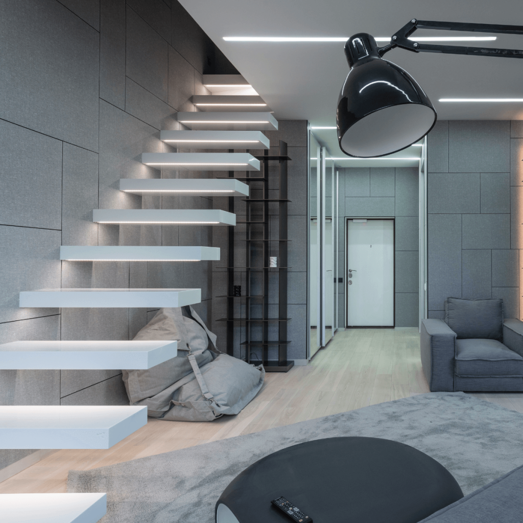 Стълби като фокусна точка: Идеи за декорация и осветление