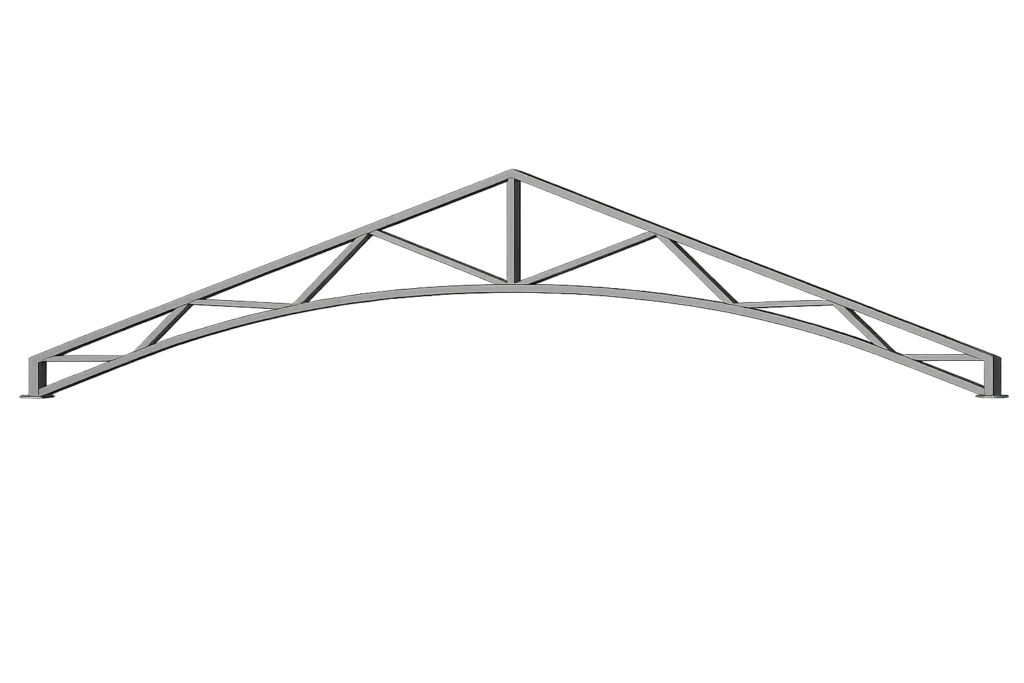Метална ферма за навес, триъгълно-аркова