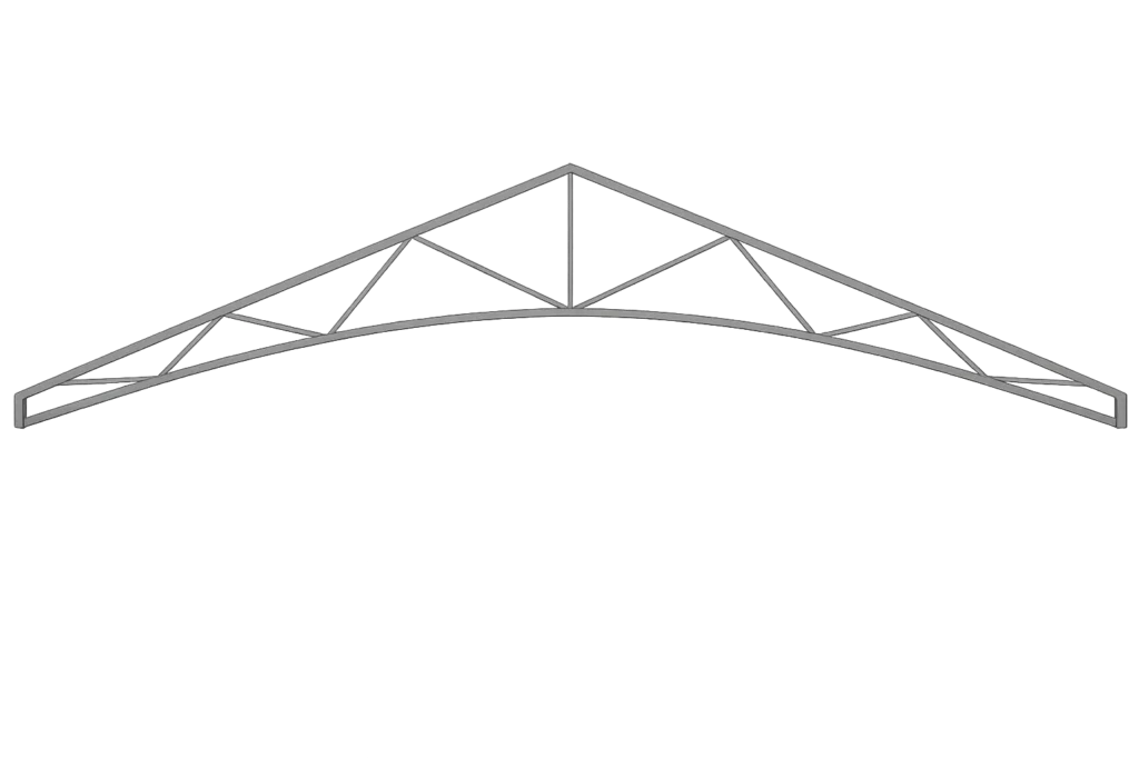 Метална ферма за навес, триъгълно-аркова